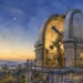 Akvarelová ilustrace k průvodci: Hvězdárna a planetárium Brno