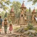 Tematická akvarelová ilustrace k průvodci: Mirakulum Milovice