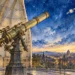 Tematická akvarelová ilustrace k průvodci: Planetárium Ostrava