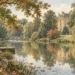 Tematická akvarelová ilustrace k průvodci: Průhonický park