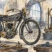 Akvarelová ilustrace k průvodci: Technické muzeum v Brně