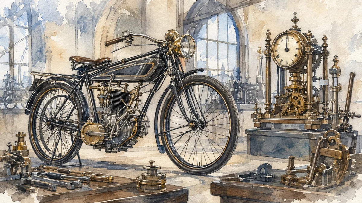 Akvarelová ilustrace k průvodci: Technické muzeum v Brně