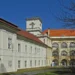 Zámek Teplice se zámeckým divadlem a věží, pohled ze Zámecké zahrady